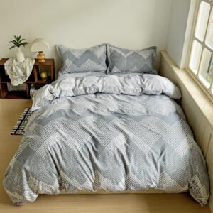 COMBO EDREDON + JUEGO DE SÁBANA ROMA TWEED GRIS